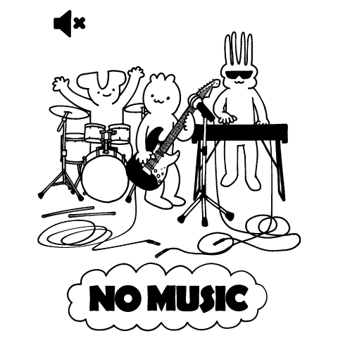 No music ホワイト モコモコポップ