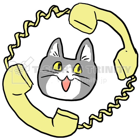 受話器と猫