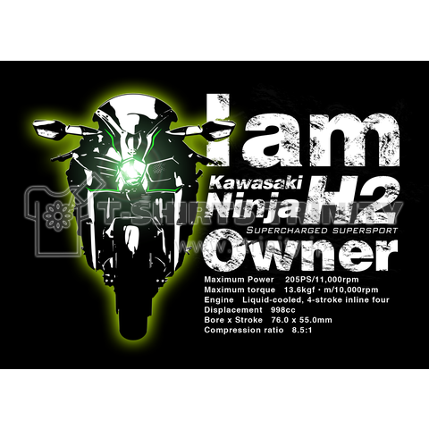 I am Kawasaki Ninja H2 Owner濃色版