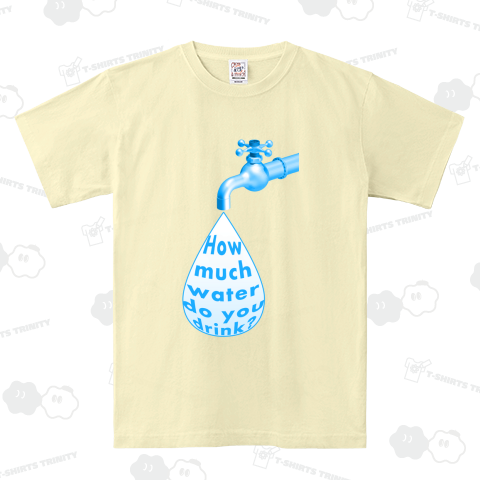 Drink Water ピグメントTシャツ(6.2オンス)