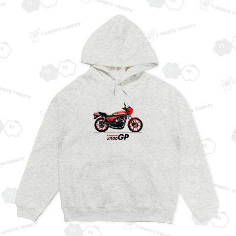 カワサキ Z1100GP(ビッグシルエットパーカー)|デザインTシャツ カワサキ Z1100GP(ビッグシルエットパーカー)|デザインTシャツ