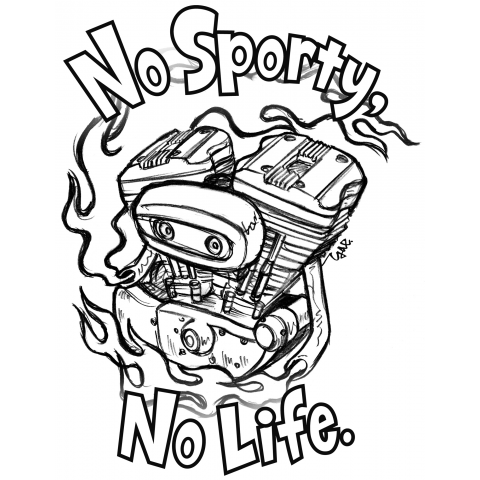 NO SPORTY, NO LIFE '04〜black print