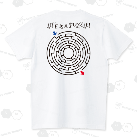 LIFE IS A PUZZLE! 【迷路】 スタンダードTシャツ(5.6オンス)