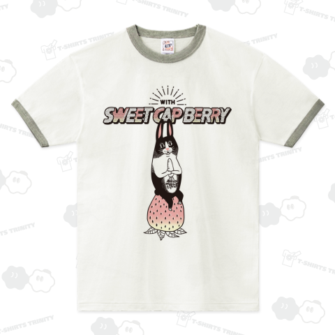 SWEET CAP BERRY by USAGI リンガーTシャツ(6.2オンス)