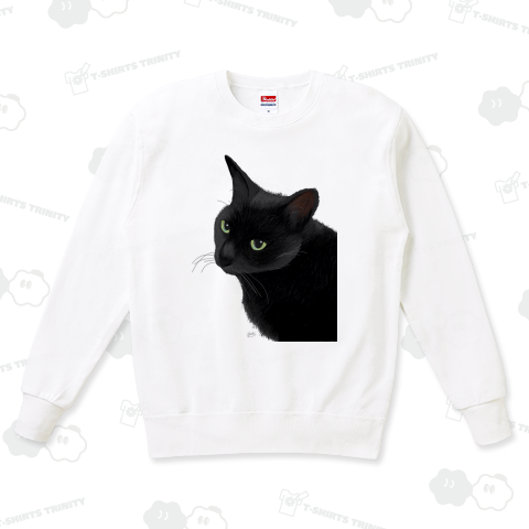 カッコイイ黒猫（スウェット）|デザインTシャツ通販【Tシャツトリニティ】