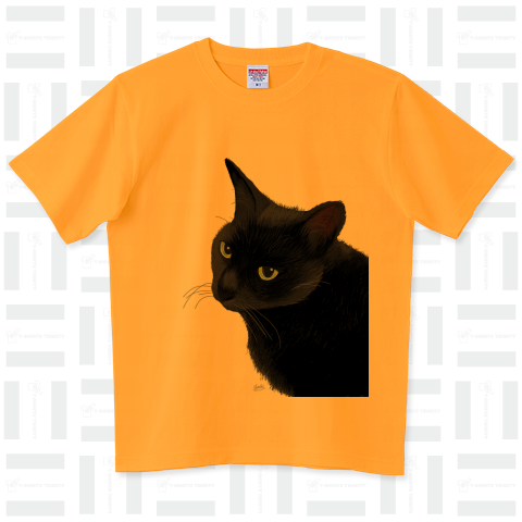 カッコイイ黒猫（Tシャツ）|デザインTシャツ通販【Tシャツトリニティ】