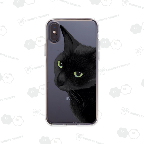 カッコイイ黒猫（スマホケース）|デザインTシャツ通販【Tシャツ