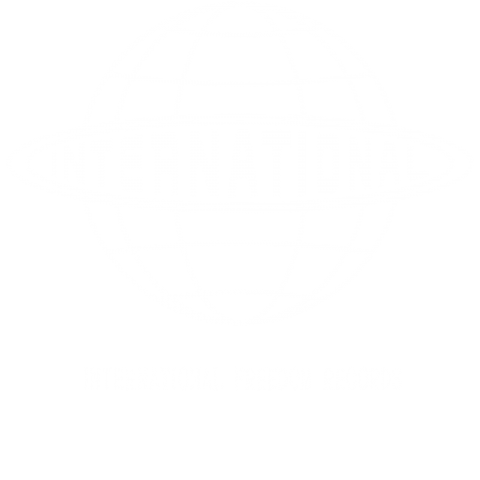 international 白 地球 ロゴ