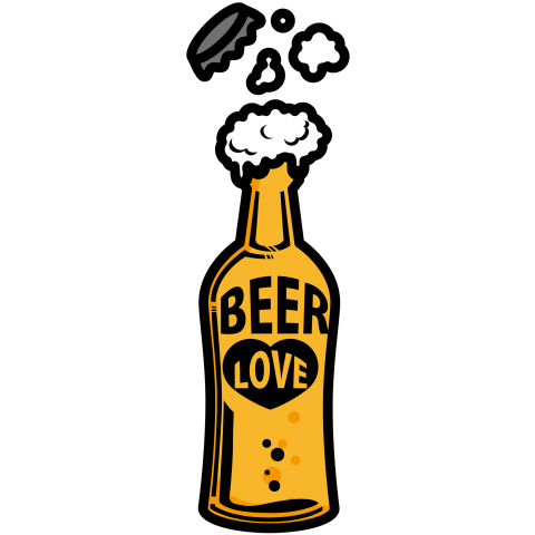 Ilovebeer ビール瓶 お酒好きに デザインtシャツ通販 Tシャツトリニティ