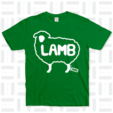 ひつじシルエット(Lamb)ホワイト