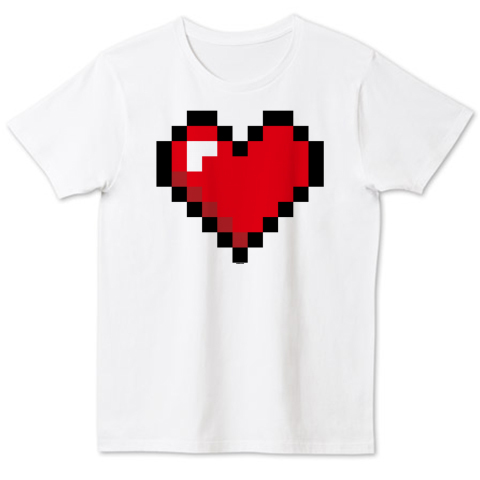 ドット絵ハート デザインtシャツ通販 Tシャツトリニティ