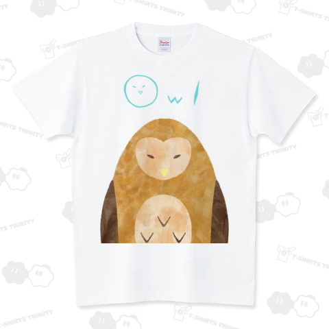 フクロウ owl スタンダードTシャツ(5.6オンス)