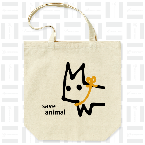 【全額寄付】save animal - big  design トートバッグ Mサイズ