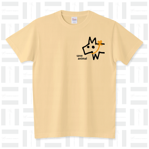 【全額寄付】save animal - design スタンダードTシャツ(5.6オンス)