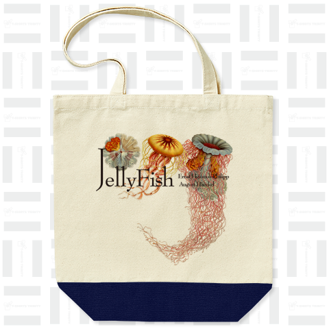 花咲くJellyfish3(花咲くクラゲ) 配色トートバッグ  Mサイズ