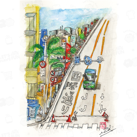 沖縄国際通りTシャツ