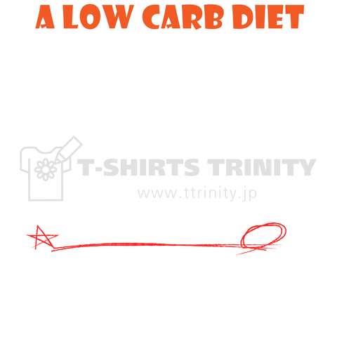 A low carb diet(糖質制限なう)白字