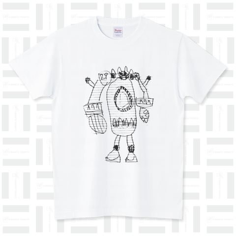 robot29 落書き風ロボット キッズアート スタンダードTシャツ(5.6オンス)