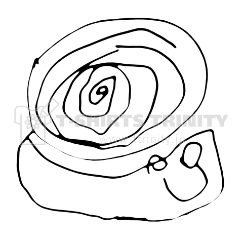 snail キッズアート かたつむり 落書き風