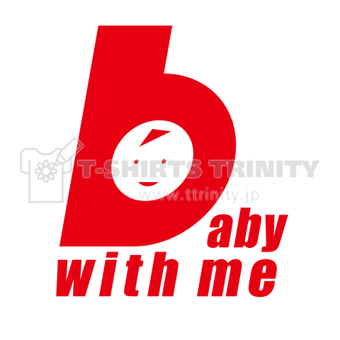 マタニティTシャツ Baby with me 赤
