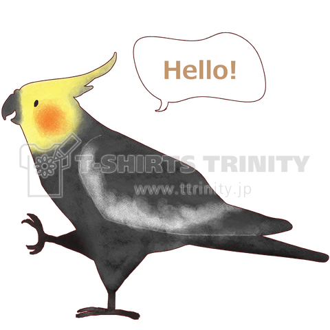 オカメインコ ノーマル Hello デザインtシャツ通販 Tシャツトリニティ