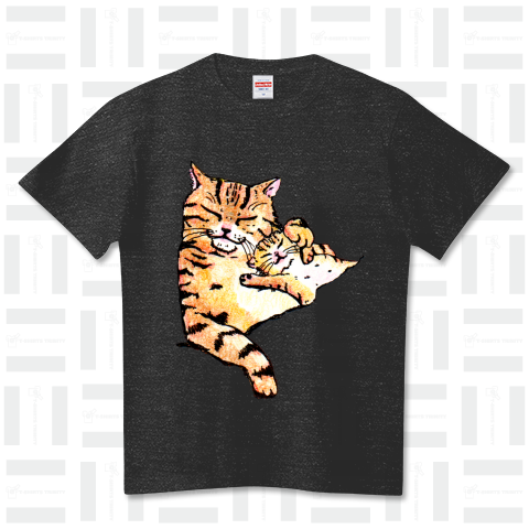 きじとら親子猫.nekotake ハイクオリティーTシャツ(5.6オンス)