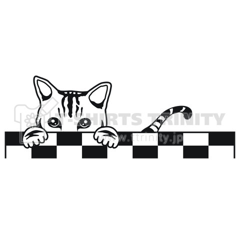 チラ見の猫ちゃんデザインTシャツ通販【Tシャツトリニティ】