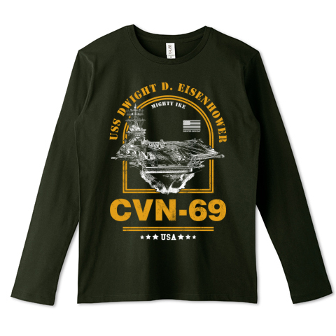 Uss ドワイト D アイゼンハワー Cvn 69 Uss Dwight D Eisenhower デザインtシャツ通販 Tシャツトリニティ