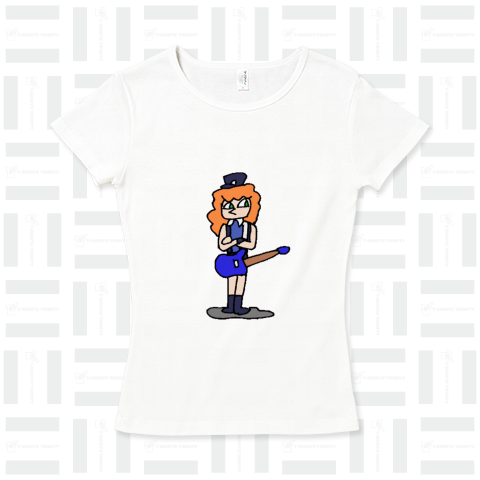 『ギター女子2 ロックバンド ガールズバンド ベース』Tシャツ