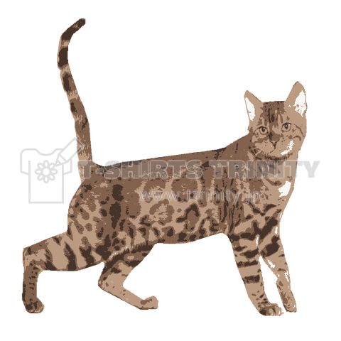 山猫2 サーバルキャット ペット 猫 動物 飼育 野生 Tシャツ デザインtシャツ通販 Tシャツトリニティ