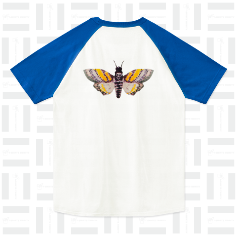 『蛾2 どくろ ハエ 不気味 かっこいい 昆虫 ホラー メタル ロック 毒 パンク バイカー』Tシャツ