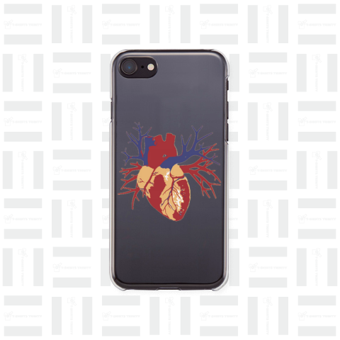 『心臓 人体 内臓 人体図 ホラー 解剖図 環状動脈 ハート ハツ 心房心室 看護学校 心筋梗塞』Tシャツ