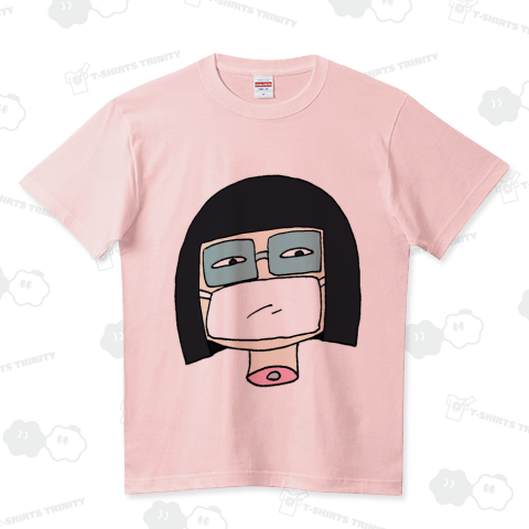 『GIRLS KILL2 眼鏡女子 マスク女子 地味 メンヘラ気味』Tシャツ