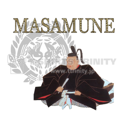 『伊達政宗 MASAMUNE 戦国武将 歴史 社会 天下  ほととぎす 戦乱 歴女 武者 鎧兜 』Tシャツ