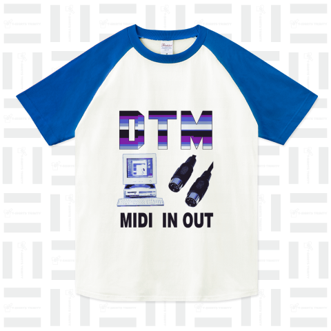 『DTM1 DAW MIDI IN OUT 音楽 作曲 PC デスクトップ ミュージック スピーカー モニタ』Tシャツ