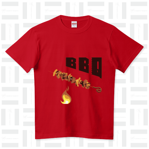 『BBQ バーベキュー 肉 夏 イベント サークル 充実 リア充 野菜 河原』Tシャツ