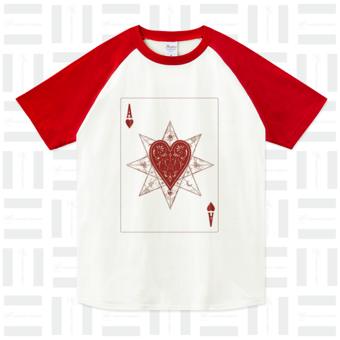 『ハート トランプ エース ポーカー カジノ ゲーム』Tシャツ