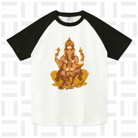 『ガネーシャ1 ヒンズー教 宗教 象 神様 インド 幸福 商売繁盛 』Tシャツ