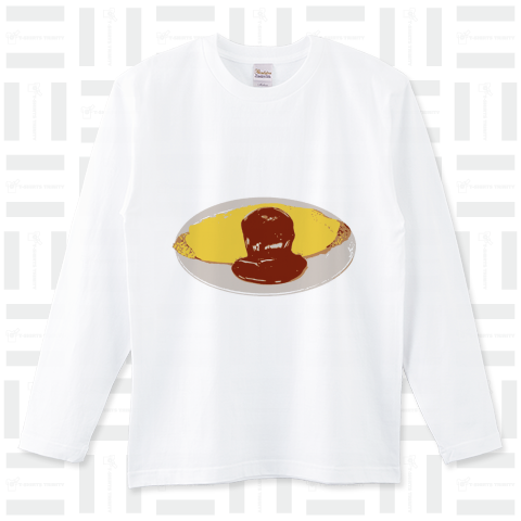 『オムライス ランチ ディナー 定職 レトロ 昭和 洋食 玉子 ケチャップ 料理』Tシャツ