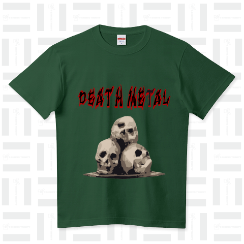 『デスメタル1 DEATH METAL 音楽 バンド ギター 速弾き がいこつ ドクロ』Tシャツ