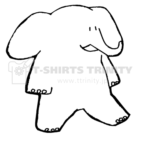 『ぞうさん ゾウ 象 エレファント パオーン 動物 大型 かわいい 着ぐるみ』Tシャツ
