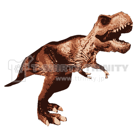 『恐竜6(前プリント) ダイナソー ティラノサウルス Tレックス かっこいい 巨大 最強 古代』Tシャツ
