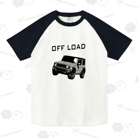 オフロード車4 OFF LOAD くるま モンスター ラリー 荒地 レース』Tシャツ（ラグランTシャツ）|デザインTシャツ通販【Tシャツトリニティ】