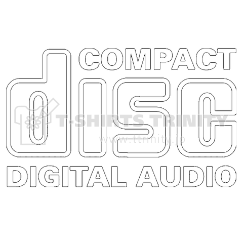 『CD2 コンパクトディスク ロゴ マーク 一世風靡 90年代 邦楽 消えた メディア 音楽 娯楽』Tシャツ