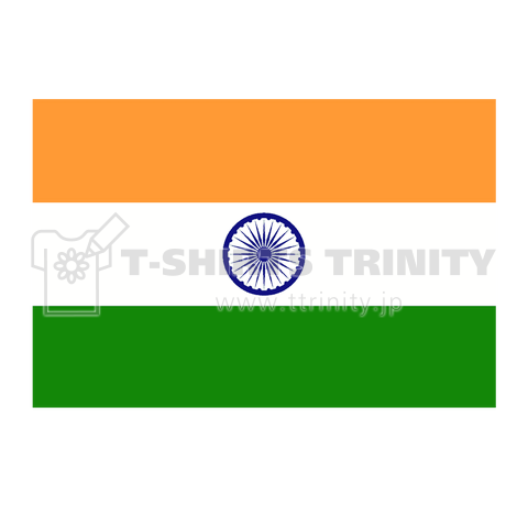 『インド 国旗 国 印度 先進国  世界地図 アジア Country カントリー』Tシャツ