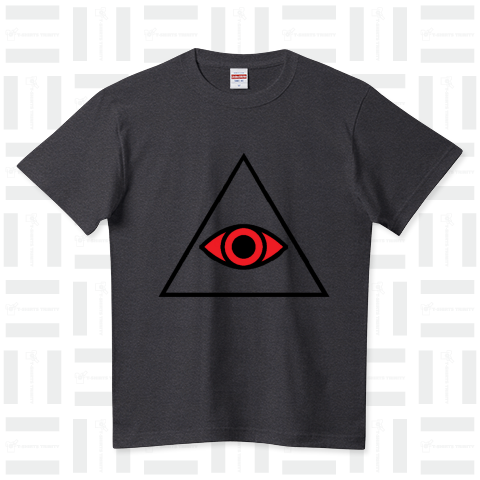 『三角目玉3 トライアングル アイ 一つ目 EYE 呪い ピラミッド パワー ホラー オカルト 宗教』Tシャツ