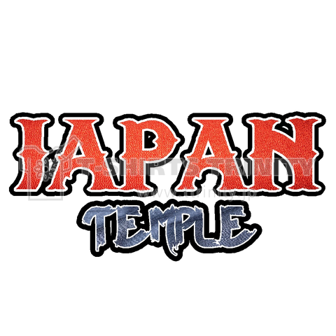 『JAPAN TEMPLE(前プリント) ジャパンテンプル 寺院 仏像 御朱印 仏教 動画 youtube ロゴ マーク』Tシャツ