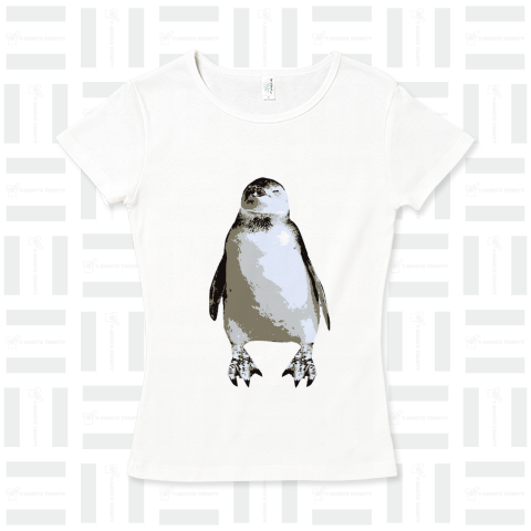 『ペンギン2 海 かわいい もふもふ 癒し ほっこり 怖い 魚 鳥類 動物園』Tシャツ