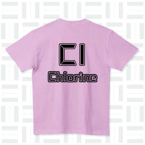 『元素記号Cl 塩素 Chlorine 周期表 原子 実験 科学 化学 理科 飲む 胃 学校 覚える 勉強 テスト』Tシャツ