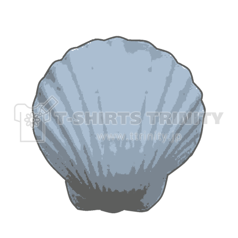 貝1 シェル 貝殻 ほたて 帆立 刺身 寿司 生 海 シーフード Tシャツ デザインtシャツ通販 Tシャツトリニティ